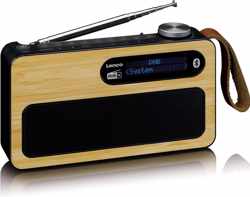 Lenco PDR-040BAMBOOBK - DAB+/FM radio Bluetooth- Bamboo - Zwart
