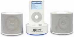 Macally Stereo speakers, charger for iPod/iPod mini/iPod photo, UK power adapter luidspreker 2 W Wit