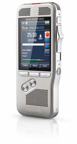 Philips Pocket Memo DPM8500 dictaphone Flashkaart Zilver