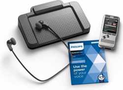 Philips PocketMemo Dicteer- en transcriptieset DPM6700, Stereo, Druktoetsen, USB voetpedaal, SpeechExec Dictate/Transcribe 2-jaar licentie