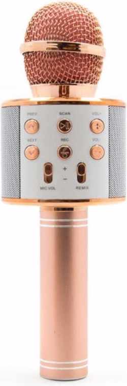 Karaoke Microfoon - Draadloos - Bluetooth Verbinding - roze-paars - Voor de gezelligste feestjes