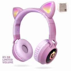 PowerLocus Buddy Draadloze On-Ear Koptelefoon voor Kinderen  - Roze