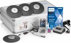 Philips PocketMemo Vergaderrecorder DPM8900/02, 4x 360° microfoon/32 pers., accessoires, metale draagkoffer, SpeechExec Basic Dictate 11, 2-jaar licentie