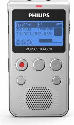 Philips Voice Tracer DVT1300 Intern geheugen Zwart, Zilver