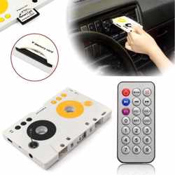 Premium Plug & Play Auto MP3 Casette Adapter - Met USB Card Reader