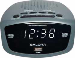 Salora CR627usb Digitale wekker - FM klokradio - LED display - USB