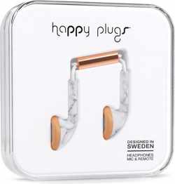 Happy Plugs Earbud - In-ear oordopjes - Wit Marmer