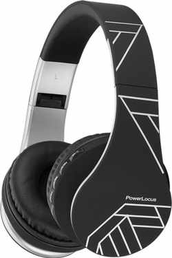 PowerLocus P1 draadloze Over-Ear Koptelefoon Inklapbaar - Bluetooth - Met microfoon – Zwart/Zilver