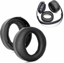 Luxe Lederen Oorkussen Set Voor Sony Playstation 3D Pulse PS4/PS5 Wireless Headset - Vervangende Koptelefoon Earpads - Oor Kussens - Ear Pads - Oorkussens Met Noise Cancelling Memory Foam Binnenlaag - Zwart
