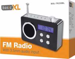Basic XL BXL-TR250 - Draagbare FM Radio - Zwart