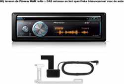 DAB Autoradio met plak antenne inclusief 1-DIN VOLKSWAGEN up! 2012+/ SKODA Citigo 2012+ /