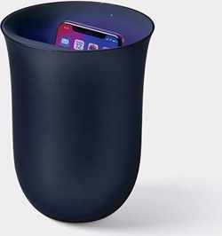 LEXON OBLIO Wireless Charging Station with built-in UV sanitizer | Smartphone Charger | UV Ontsmettend | Dark Blue / Donker Blauw