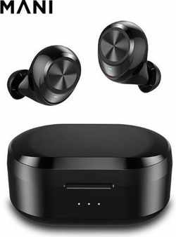 MANI- Draadloze Oordopjes Bluetooth- Geschikt voor Android, Samsung en Apple- met Oplaadbare case- draadloze in ear oortjes- Zwart