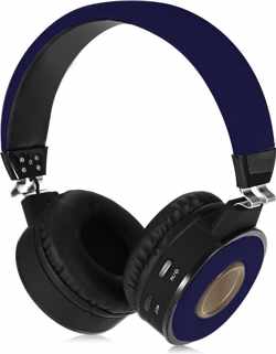 QY  Bluetooth On-ear Draadloze Koptelefoon Z-18 - donkerblauw