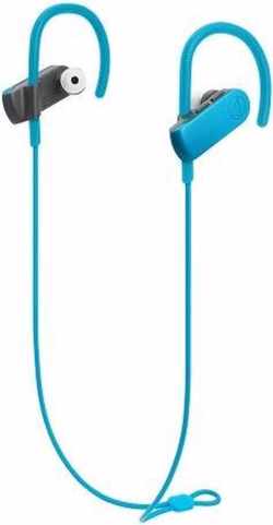 Audio-Technica ATH-SPORT50BT oorhaak, In-ear, Neckband Stereofonisch Draadloos Blauw mobiele hoofdtelefoon