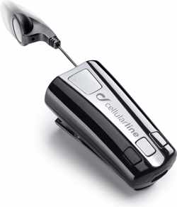 Cellularline BTCLIPARDP hoofdtelefoon/headset In-ear Zwart, Zilver