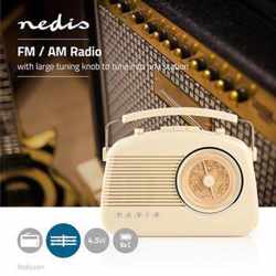 Nedis Retro AM/FM radio / beige