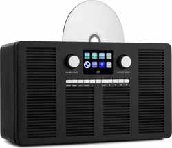 auna Vertico Internetradio met CD speler IR/ DAB+ /FM radio tuner - Bluetooth - 2,4" HCC display - AUX, USB poort en koptelefoonuitgang