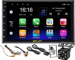 EFLO® Autoradio met Bluetooth, USB en Navigatie - Wifi - AUX - Touchscreen - HD Parkeercamera - MP5
