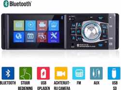 Strex Autoradio 4.1" Scherm met Stuurbediening - Bluetooth / AUX / USB - Incl. Afstandsbediening - Auto Radio