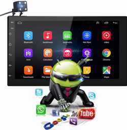 Universele Autoradio met Bluetooth, USB & Youtube - Navigatie - Handsfree Radio met Microfoon - Android met Google Play -7 inch HD Touchscreen - GRATIS Achteruitrijcamera