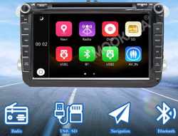 Radio Navigatie 8 inch Gps Bluetooth usb VW Golf Seat, Skoda en Volkswagen rns 510 pasvorm