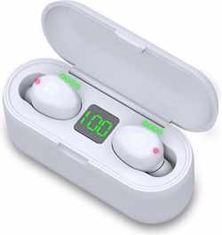 Draadloze oordopjes - Bluetooth oordopjes - Met oplaadbare case  - Waterproef - Wit
