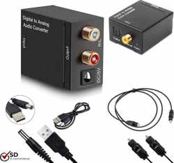Digital Audio Converter (DAC) - Digitaal naar analoog adapter DA-converter - Optical USB /