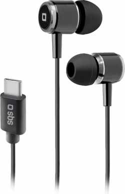 Stereo earset Type-C connector with microphone, black color