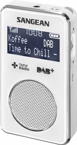 Sangean DPR-35 - Mini Radio - Draagbare Radio met DAB+ en FM - Wit