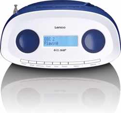 Lenco SCD-69 - Draagbare DAB+ Radio/CD-speler - Blauw/Wit