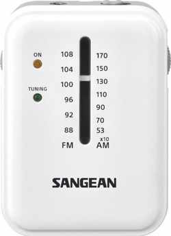 Sangean Pocket 320 - SR-32 - Zakradio met AM/FM, compact - Wit