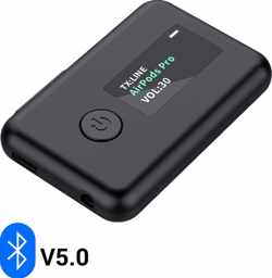BQ5 Bluetooth Receiver Transmitter V5.0 Draadloos – Aux adapter – 2 in 1 Bluetooth Ontvanger Zender – OLED Display