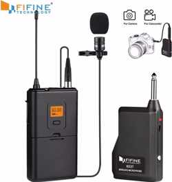 Dasspeld microfoon | Draadloos voor mobiel - videocamera | clip on spraakmicrofoon | Iphone - Android | Fifine technology k037