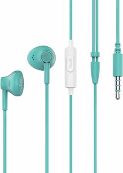 CELLY PT-WDE001L WIRED EARPHONE CYAN 3.5MM