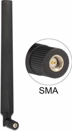 DeLOCK LTE Antenne met SMA (m) connector - 0 - 4 dBi - zwart