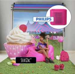 PHILIPS Wireless speaker & SeatZac pink