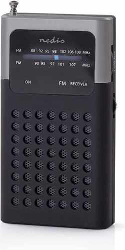 Nedis portable FM-radio 1,5W / zwart/grijs