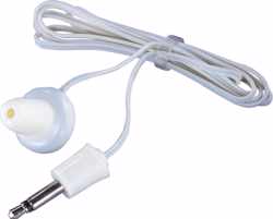 SoundLAB mono in-ear earphone / wit voor 1 oor - 1 meter kabel