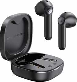SoundPEATS TrueAir2 Draadloze hoofdtelefoon, in-ear bluetooth hoofdtelefoon met mini-oplaadkoffer, 4 microfoons, 25 uur looptijd, aanraakbediening, type C snel opladen, draadloze oordopjes met krachtige bas.