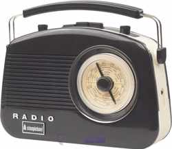 Steepletone Brighton Retro Radio Draagbaar FM - Zwart