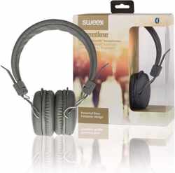 Sweex SWHPBT100G Hoofdtelefoon On-ear Bluetooth 1.00 M Grijs