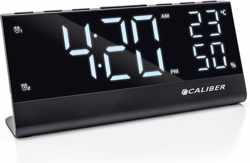 Caliber HCG023 - Wekkerradio met FM, temperatuur en  luchtvochtheidsmeter - Zwart