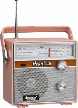 Steepletone Heartbeat Retro Radio Draagbaar FM - Roos