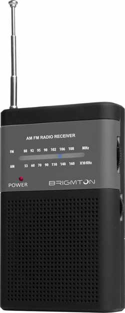 Brigmton BT-350-N Draagbaar Digitaal Zwart radio