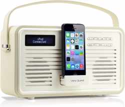 Retro Radio View Quest MK2 DAB+ iPhone Dock Cream