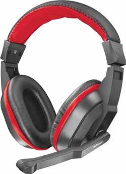Trust 21953 hoofdtelefoon/headset Hoofdband Zwart, Rood