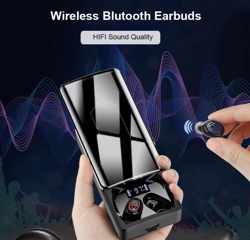 Nedis - Draadloos Oordopjes bluetooth 5.1 Waterproof IPX8 -  - Headset - Koptelefoon 10000mAh powerbank -Oortelefoon 9D stereo sports- Oortjes -In ear - Draadloze Oordopjes -Compatibel  iPhone, Samsung, Huawei, Android-smartphones enz