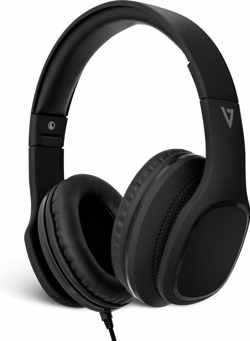 V7 HA701-3EP hoofdtelefoon/headset Hoofdtelefoons Hoofdband Zwart
