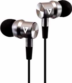 V7 HA111-3EB hoofdtelefoon/headset In-ear Zilver 3,5mm-connector